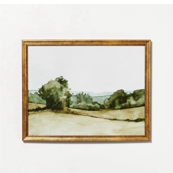 14” x 11” Rollings Hills Framed Wall Canvas Green - Threshold w/ Studio McGee - Picture 1 of 2